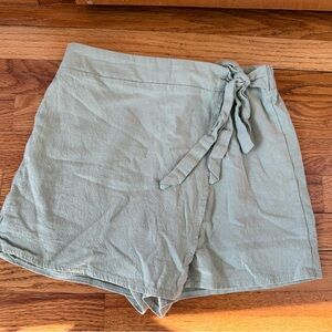SHEIN Sage Tie-Front Skorts